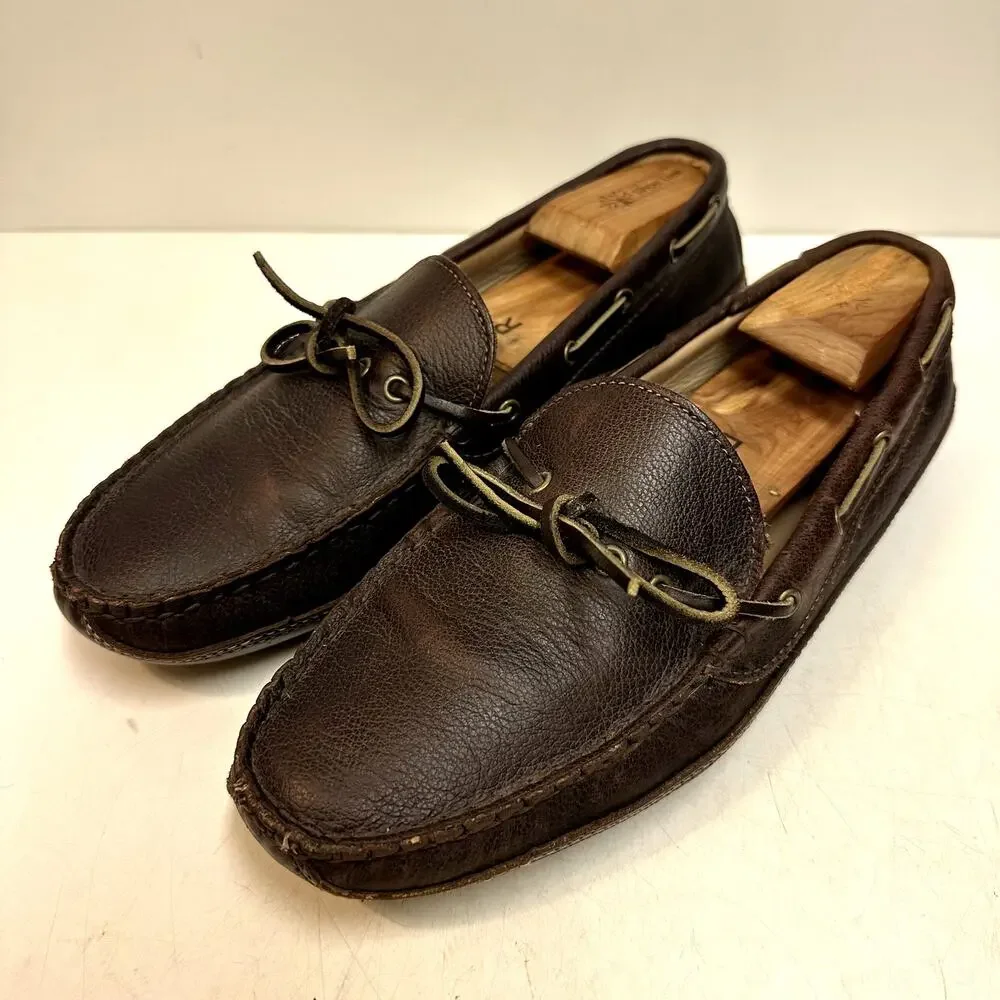 VERY GOOD Rancourt & Co. x Cole Haan Brown Driver Moccasin Maine USA 9.5 D